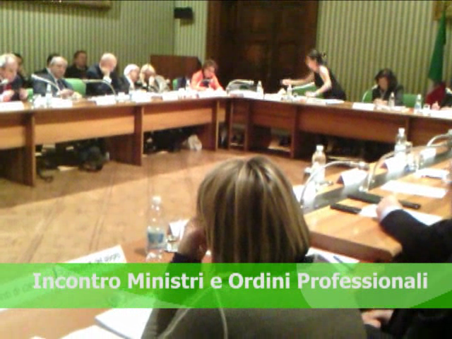 Incontro Ministri e Ordini Professionali